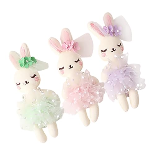 GETAJGHSD 3 Stücke Plüsch Hase Stofftier Spielzeug Puppe Für Ostern Decor Handwerk Stirnband Zubehör von GETAJGHSD
