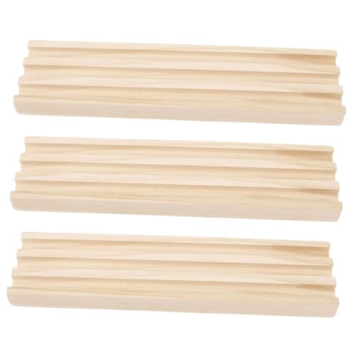 GETAJGHSD 3 Teiliger Domino Ausstellungsständer, DIY Zubehör, Hölzerne Ausstellungsbasis, Holzständer, Ausstellungshalter, Desktop Domino Basen, Mexikanisches Zugzubehör, von GETAJGHSD
