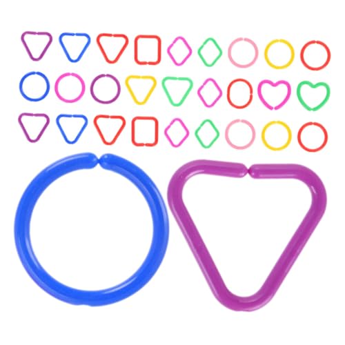 GETAJGHSD 30 Stück Geometrische Schnallenketten Verbindungsketten Gliederringe Spielzeug Babyringe Geometrische Formen Für Den Unterricht Babyspielzeugring Kunststoff DIY Kettenglieder GETAJGHSD 30 Stück Geometrische Schnallenketten Verbindungsketten Gliederringe Spielzeug Babyringe Geometrische Formen Für Den Unterricht Babyspielzeugring Kunststoff DIY Kettenglieder von GETAJGHSD