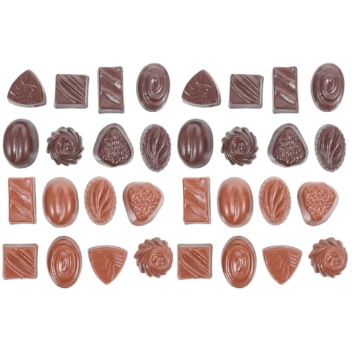 GETAJGHSD 32 Stück Simulationsschokolade Multifunktions Schokoladenmodell Multifunktions Schokoladendekor Desktop Schokoladenmodell Interessante Gefälschte Schokolade Pädagogisches von GETAJGHSD