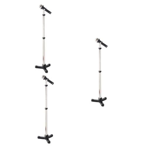 GETAJGHSD 3-teiliges Miniatur-mikrofon Für Jungen Und Mädchen Mini-mikrofon-Ornament Mini-ständermikrofon Realistische Miniatur-Dekoration von GETAJGHSD