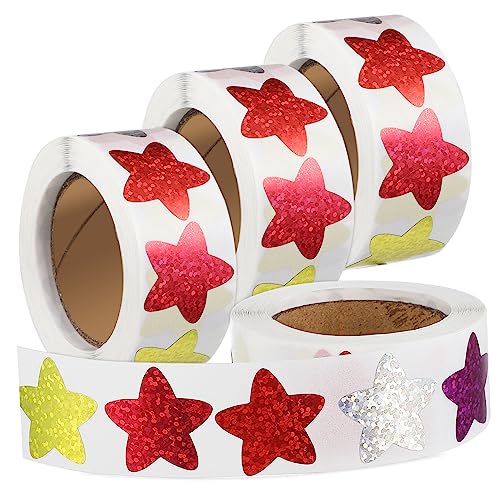 GETAJGHSD 4 Rollen Selbstklebende Sternaufkleber für DIY Belohnungssticker zur Motivation für Bastelarbeiten und Schulprojekte Starke Haftung und Vielseitig Einsetzbar GETAJGHSD 4 Rollen Selbstklebende Sternaufkleber für DIY Belohnungssticker zur Motivation für Bastelarbeiten und Schulprojekte Starke Haftung und Vielseitig Einsetzbar von GETAJGHSD