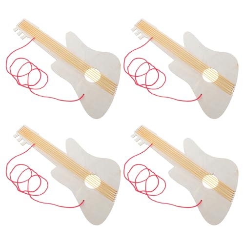 GETAJGHSD 4 Sets Kindergarten Holzgitarren, Gitarren Für Kinder, Kinderbemalung, Holzgitarre, DIY Holzgitarrenrohling, Holzhandwerk, Ausschnittscheiben, DIY Holzgitarrenrohling, Ausschnitte GETAJGHSD 4 Sets Kindergarten Holzgitarren, Gitarren Für Kinder, Kinderbemalung, Holzgitarre, DIY Holzgitarrenrohling, Holzhandwerk, Ausschnittscheiben, DIY Holzgitarrenrohling, Ausschnitte von GETAJGHSD