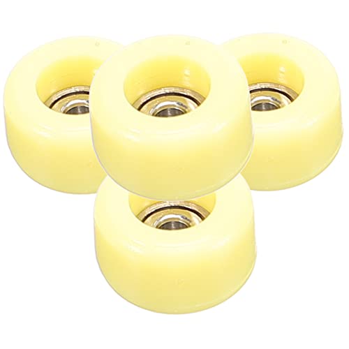 GETAJGHSD 4 Stück Fingersport-Modell Griff Inline-Skate-räder Freizeit Schreibtischspiel Mini-Finger-Skateboards Fingerroller-Modell Zubehör Trainieren Zappelringe Yellow Plastik GETAJGHSD 4 Stück Fingersport-Modell Griff Inline-Skate-räder Freizeit Schreibtischspiel Mini-Finger-Skateboards Fingerroller-Modell Zubehör Trainieren Zappelringe Yellow Plastik von GETAJGHSD