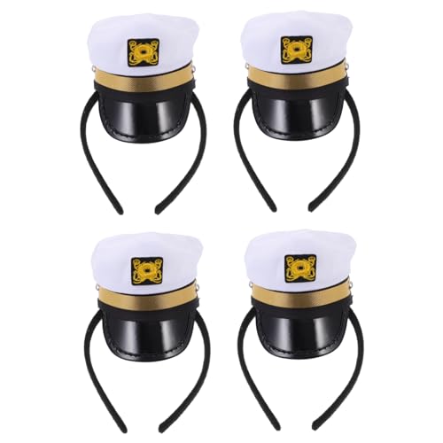 GETAJGHSD 4 Stück Hut Haarreifen für Kinder Verstellbare Matrosenhut Haarschmuck für Cosplay und Meeresthemen Partys Kreatives Kopfschmuck Zubehör für Mädchen GETAJGHSD 4 Stück Hut Haarreifen für Kinder Verstellbare Matrosenhut Haarschmuck für Cosplay und Meeresthemen Partys Kreatives Kopfschmuck Zubehör für Mädchen von GETAJGHSD