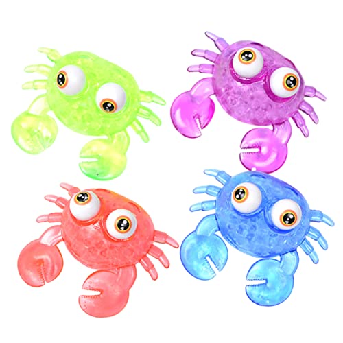GETAJGHSD 4 Stück Kreative Stressabbau Spielzeuge Teiliges Krebse aus TPR für Druckfest und Langlebig zur Stressbewältigung für Partys Zufällige Farbe von GETAJGHSD