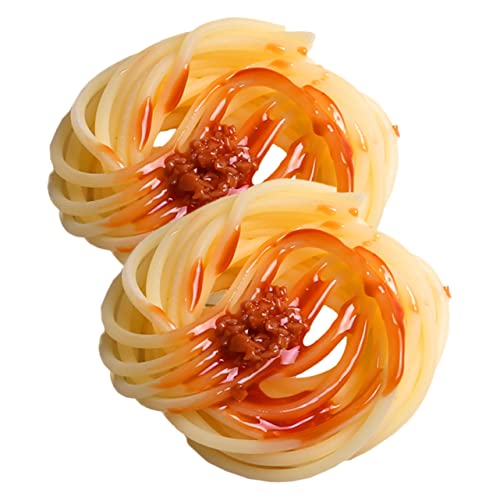 GETAJGHSD 2sets Realistische Gefälschte Nudel Pasta Modell PVC Simulierte Lebensmittel Requisiten Restaurant Decor Spaghetti 2 Stücke * 2 von GETAJGHSD