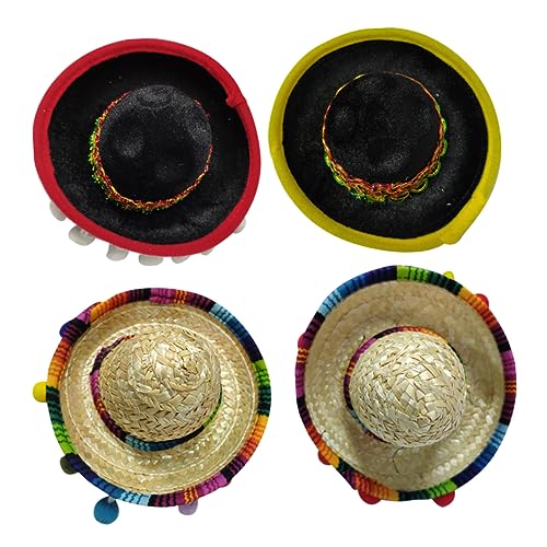 GETAJGHSD 4 Stücke Mexikanischer Hut Haar Hoops Mini Sombrero Kopfbedeckungen Für Fiesta Party Festival GETAJGHSD 4 Stücke Mexikanischer Hut Haar Hoops Mini Sombrero Kopfbedeckungen Für Fiesta Party Festival von GETAJGHSD
