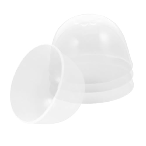 GETAJGHSD 4 Stück Puppe Mit Gefärbtem Kopf Silikonkopfbedeckung Für Puppe Kopfbedeckung Für DIY-Puppe Puppenspezifische Perückenkopfbedeckung Haar-perücken-Abdeckung Kieselgel Transparent von GETAJGHSD
