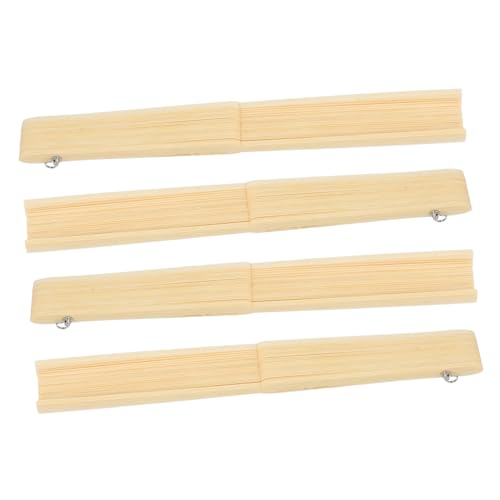 GETAJGHSD 4 Stück Teiliges Japanische Fächerrahmen aus Naturbelassenem Faltbare für DIY Handfächer Robust und Leicht für Traditionelle Dekoration und Kreatives Basteln von GETAJGHSD