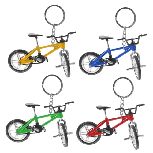 GETAJGHSD 4 Stück Teiliges Mini Finger Mountainbike Schlüsselanhänger Retro Dekoration für Taschen Rucksäcke und Schlüssel Hochrealistische Fahrradmodelle Gelb Rot Blau und Grün GETAJGHSD 4 Stück Teiliges Mini Finger Mountainbike Schlüsselanhänger Retro Dekoration für Taschen Rucksäcke und Schlüssel Hochrealistische Fahrradmodelle Gelb Rot Blau und Grün von GETAJGHSD
