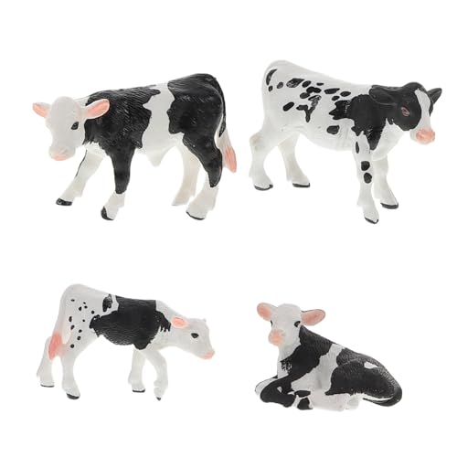 GETAJGHSD Realistische Tiermodelle 4 Stück Nutztiere Spielzeug Dekorativer Reiz Für Kinderzimmer Und Als Tortenaufsatz von GETAJGHSD