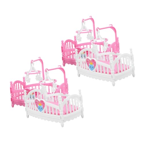 GETAJGHSD 4 Teiliges Puppenhaus Möbelset, Puppenhaus, Puppenhaus Bett, Puppenhaus, Miniatur Puppenhaus Bausatz, Mini Puppenhaus Zubehör, Puppenhaus Zubehör, Miniatur Dinge Für von GETAJGHSD