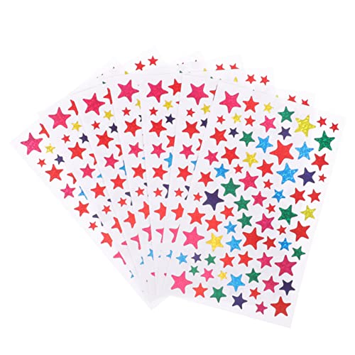GETAJGHSD 5 Bögen Sternaufkleber, Sternaufkleber In Großpackung Für, Sternaufkleber Für Grundschüler, Sternaufkleber Für Kinder, Sternaufkleber Für, Sternaufkleber Für von GETAJGHSD