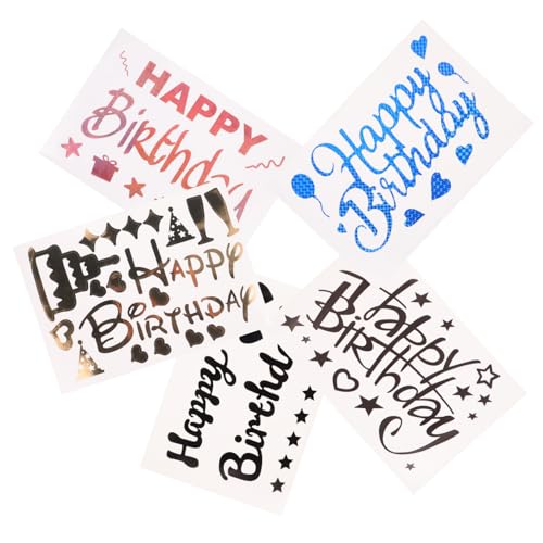 GETAJGHSD 5 Stück Geburtstagsaufkleber für Luftballons Dekorative Sticker für Partys Transparente Farben Vielseitige Verwendung für Feierlichkeiten und Heimdekoration GETAJGHSD 5 Stück Geburtstagsaufkleber für Luftballons Dekorative Sticker für Partys Transparente Farben Vielseitige Verwendung für Feierlichkeiten und Heimdekoration von GETAJGHSD