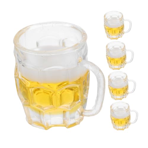 GETAJGHSD 5 Stück Miniatur-bierbecher: Mini-bierkrüge, Modell, Mini-Haus, Klare Schnapsgläser, Puppenhaus-glaswaren, Trinkgeschirr, Zubehör Für Erwachsene Und Kinder GETAJGHSD 5 Stück Miniatur-bierbecher: Mini-bierkrüge, Modell, Mini-Haus, Klare Schnapsgläser, Puppenhaus-glaswaren, Trinkgeschirr, Zubehör Für Erwachsene Und Kinder von GETAJGHSD