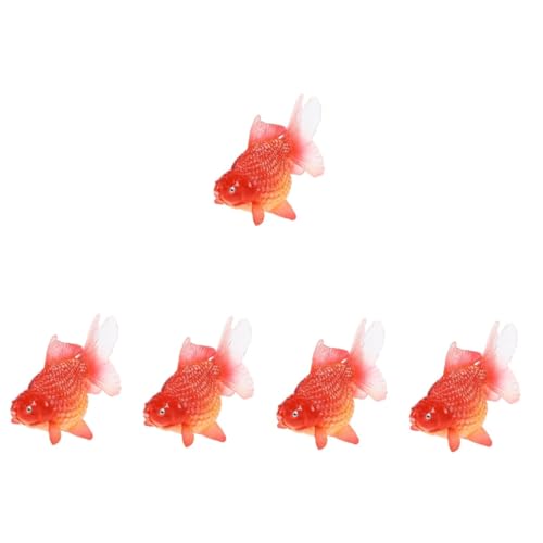 GETAJGHSD 5 Stück Simulations-goldfischmodell Mini-fischfiguren Aquarium Klein Schwebend Wasser- Mini-Fisch- Dekorationen Für Realistische Zahlen Winzige Figuren Rot Abs GETAJGHSD 5 Stück Simulations-goldfischmodell Mini-fischfiguren Aquarium Klein Schwebend Wasser- Mini-Fisch- Dekorationen Für Realistische Zahlen Winzige Figuren Rot Abs von GETAJGHSD