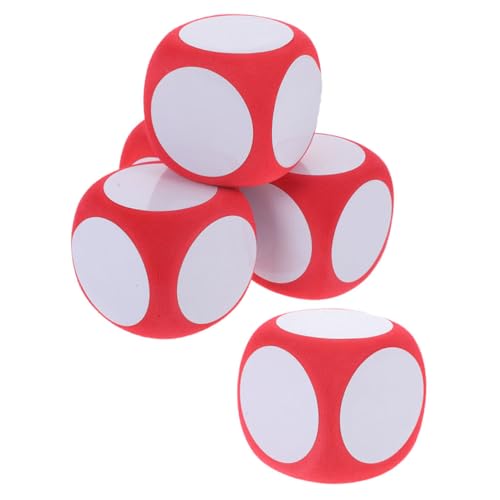 GETAJGHSD 5 Stück Würfel Zum Lehren, Große Würfel, Große Würfel, DIY, Abgerundete Schaumstoffwürfel, Riesige Schaumstoffwürfel, DIY Schaumwürfel, Trocken Abwischbare Würfel, Unfertige von GETAJGHSD