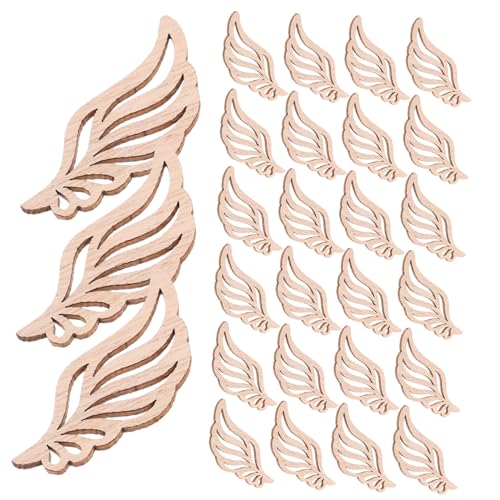 GETAJGHSD 50 Stück Engelsflügel, Holzstück, Engelsflügel Anhänger, Engelsflügel, Basteln, Engelsdekorationen, Engelsflügel Perlen, Engelsornamente, Engelsflügel Zum Basteln, Weiße GETAJGHSD 50 Stück Engelsflügel, Holzstück, Engelsflügel Anhänger, Engelsflügel, Basteln, Engelsdekorationen, Engelsflügel Perlen, Engelsornamente, Engelsflügel Zum Basteln, Weiße von GETAJGHSD