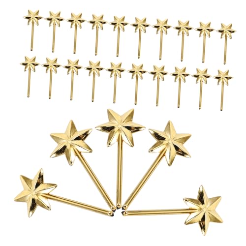 GETAJGHSD 50 Stück Mini Hexagramm Zauberstäbe Goldene DIY Kunststoff Stäbe für Bastelprojekte Finish für Dekoration und Persönliche Journale Handwerkskunst von GETAJGHSD