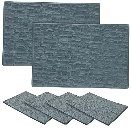 GETAJGHSD Dachziegel Modelle Aus Grauem PVC Für Dioramen Und Miniaturlandschaften Realistische Miniatur Dachziegel Für Puppenhäuser Und Bastelprojekte von GETAJGHSD