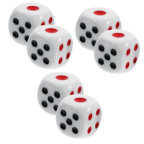 GETAJGHSD 6 Stück Harzwürfel, Unterhaltungswürfel, Große Würfel, Partygeschenk, Würfelspiel, Spielzeug, Tragbares Würfelspiel, Würfelrequisiten, Farbige Würfel, Partyspielwürfel, Würfel, von GETAJGHSD