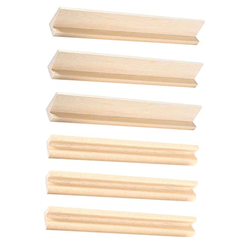 GETAJGHSD 6 Stück Holz Domino Halter Wiederverwendbare Domino Ständer DIY Holz Aufsteller für Kreative Spiele zur Aufbewahrung und Organisation von GETAJGHSD