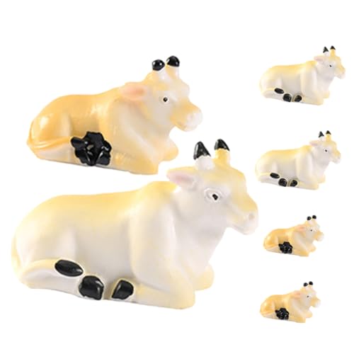 GETAJGHSD 6 Stück Kalb Mikrolandschaft Tiere Kuhstatue Kuhdekore Aus Kunstharz Winzige Tierfiguren Winzige Miniaturkuh Miniaturen Gartendeko Kuhstatue Aus Kunstharz Mini-Kuh Harz Yellow GETAJGHSD 6 Stück Kalb Mikrolandschaft Tiere Kuhstatue Kuhdekore Aus Kunstharz Winzige Tierfiguren Winzige Miniaturkuh Miniaturen Gartendeko Kuhstatue Aus Kunstharz Mini-Kuh Harz Yellow von GETAJGHSD