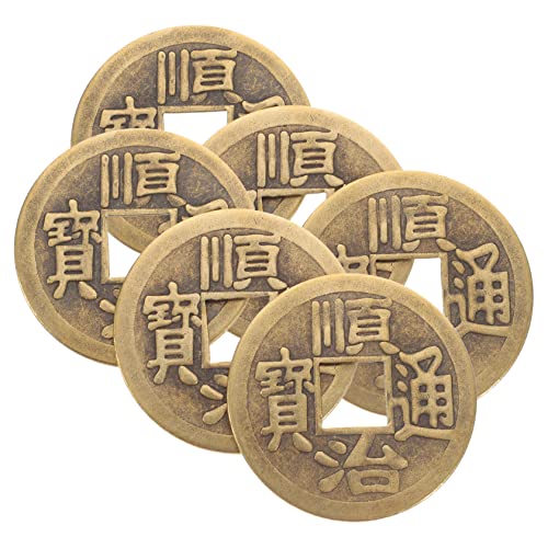 GETAJGHSD 6 Stück Kupfermünzen Autoaufhänger, Dekorative Chinesische Münze, Handgefertigte Chinesische Münze, Messingmünze, Handgefertigte Kupfermünze, Handgefertigte Handwerksmünze, DIY GETAJGHSD 6 Stück Kupfermünzen Autoaufhänger, Dekorative Chinesische Münze, Handgefertigte Chinesische Münze, Messingmünze, Handgefertigte Kupfermünze, Handgefertigte Handwerksmünze, DIY von GETAJGHSD