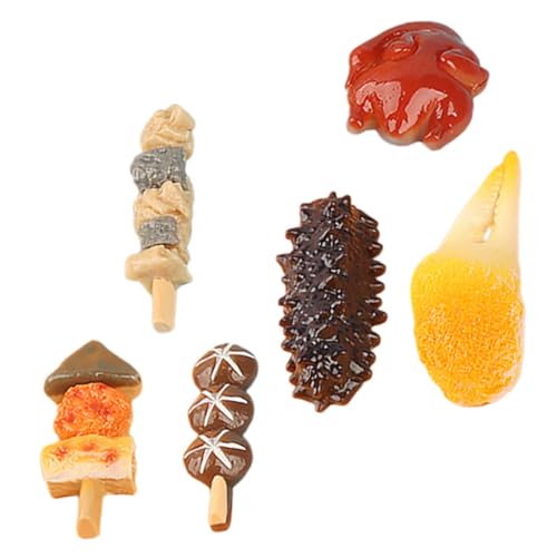 GETAJGHSD 6stücke Teiliges Miniatur Snack Deko Realistische Japanische Snack Charms Für Puppenhaus Und Bastelprojekte Als Foto Und Dekorations-Requisiten von GETAJGHSD