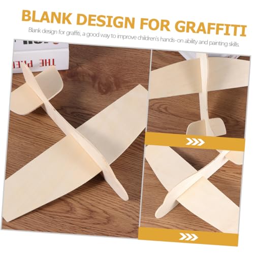 GETAJGHSD 6 Stück Teiliges Holzflugzeug Modellbausatz zum Zusammenbauen und Bemalen DIY Bastelset mit Glatten Kanten für Pädagogisches Flugzeugspielzeug als für Jungen und Mädchen von GETAJGHSD