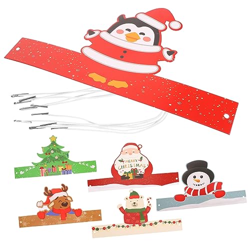 GETAJGHSD Festliche Papierkopfbedeckungen 6er-Pack Weihnachtspartyhüte Für Dekorationen Verkleidungsspaß von GETAJGHSD
