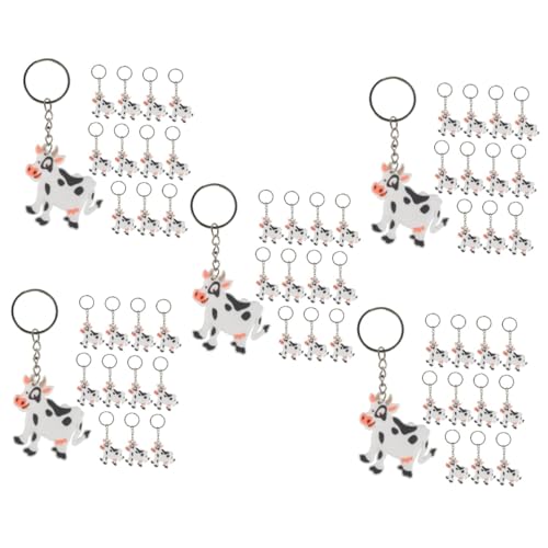 GETAJGHSD 60 Stück Kuh Schlüsselanhänger, Simulation Kuh Anhänger, Schlüsselanhänger, Hängeanhänger, Schlüsselanhänger, Dekoration, Kuh, Hängender Schlüsselanhänger, Cartoon von GETAJGHSD