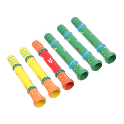 GETAJGHSD 6Stücke Holzpfeife Kreative Farbenfrohe Pfeifen für Pädagogisches Musikspielzeug für Frühes Lernen und Spielspaß für Kindergarten und Zuhause GETAJGHSD 6Stücke Holzpfeife Kreative Farbenfrohe Pfeifen für Pädagogisches Musikspielzeug für Frühes Lernen und Spielspaß für Kindergarten und Zuhause von GETAJGHSD