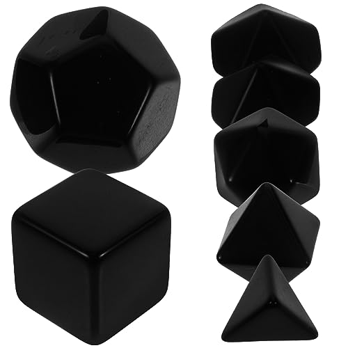 GETAJGHSD Würfel-Set 7 Leere Würfel Kunststoff Ideal Für Projekte Partygeschenke Und Lernspielzeug von GETAJGHSD