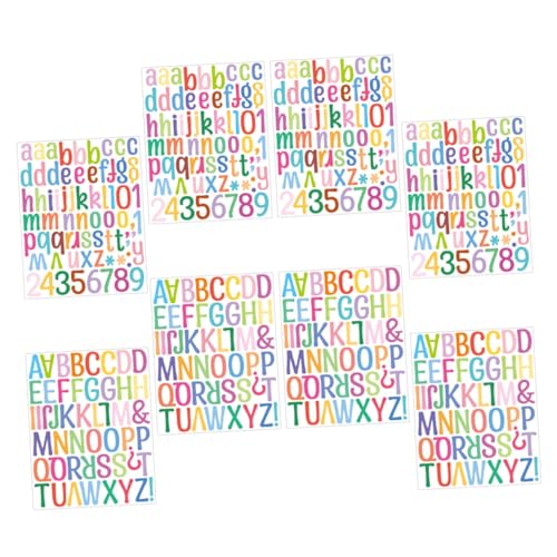 GETAJGHSD Alphabet-buchstabenaufkleber 8 Blätter Selbstklebend Für Wasserflaschen Sortieren Basteln von GETAJGHSD