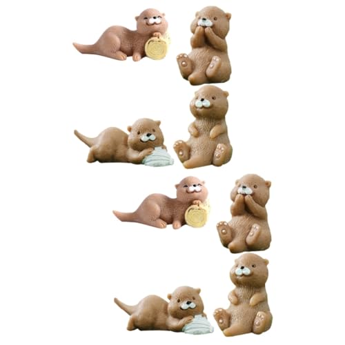 GETAJGHSD 8 Stück Kleine Otter Dekoration, Miniatur Otter Statue, Kunstharz, Miniatur Otter, Miniatur Otter Aus Kunstharz, Miniatur Otter Figur, Otter Ornament, Otter Statue, Mikro GETAJGHSD 8 Stück Kleine Otter Dekoration, Miniatur Otter Statue, Kunstharz, Miniatur Otter, Miniatur Otter Aus Kunstharz, Miniatur Otter Figur, Otter Ornament, Otter Statue, Mikro von GETAJGHSD