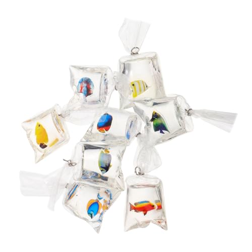 GETAJGHSD Künstlerische Fisch-Charms Aus Kunstharz – 8 Mini-perlen Zur Schmuckherstellung – Meerestier-perlen GETAJGHSD Künstlerische Fisch-Charms Aus Kunstharz – 8 Mini-perlen Zur Schmuckherstellung – Meerestier-perlen von GETAJGHSD