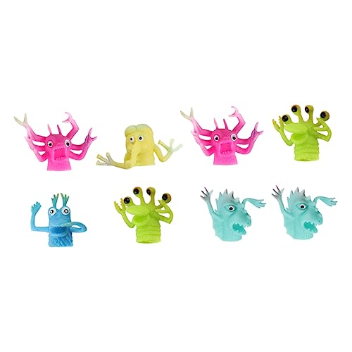 GETAJGHSD 8 Stück Teiliges TPR Fingerpuppenset Lustige Kinderhandpuppen für Kreatives für Geburtstagspartys Beruhigung von Kindern von GETAJGHSD