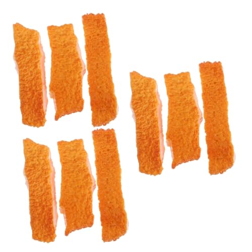 GETAJGHSD 9 Stück Gefälschte Frittierte Lebensmittel, Künstliches Lebensmittelmodell, Bauernhausdekor, Bratmodell, Lebensechte Küchendekor, Spielhaus Requisiten, Lebensechte Frittierte von GETAJGHSD