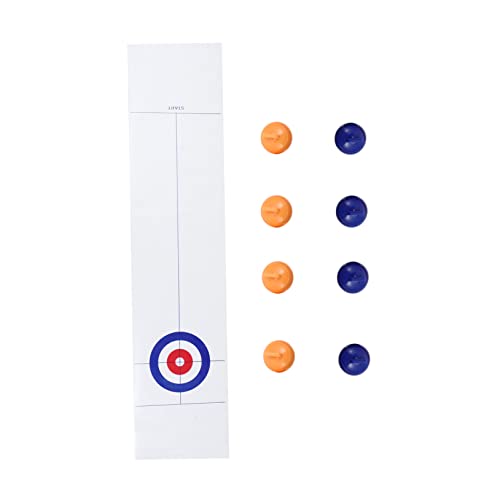 GETAJGHSD Curling Ball -Spiel Mini-Curling Eisstockschießen Tischspiele für Erwachsene Tabletop -Spiel Familienspiele Tabletop Curling -Spiel für Curling-Spiel für Vlies Weiß von GETAJGHSD