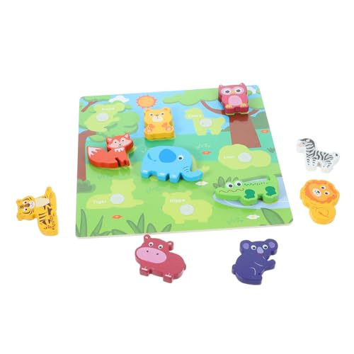 GETAJGHSD Holz Steckpuzzle für Lernspielzeug aus Sicherem Holz für Kleinkinder Ab Jahr Montessori Pädagogisches Farb Formerkennungsspielzeug von GETAJGHSD
