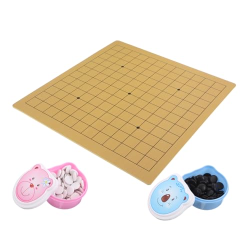 GETAJGHSD Kreatives Go Spielset mit Bären Thema Tragbares Doppelseitiges Schachbrett für Anfänger Lernspielzeug für Hause und Unterwegs GETAJGHSD Kreatives Go Spielset mit Bären Thema Tragbares Doppelseitiges Schachbrett für Anfänger Lernspielzeug für Hause und Unterwegs von GETAJGHSD