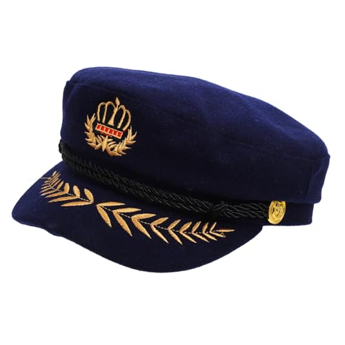 GETAJGHSD Marine Hut Sailor Cosplay Prop Yacht Outfit Hut Für Decor Bühne Leistung Leichte Zubehör GETAJGHSD Marine Hut Sailor Cosplay Prop Yacht Outfit Hut Für Decor Bühne Leistung Leichte Zubehör von GETAJGHSD
