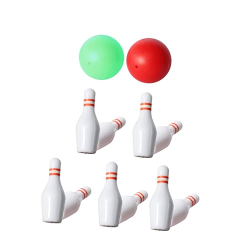 GETAJGHSD Mini Bowling Set für Puppenhaus Teiliges Miniatur Kegelspiel Dekoration für Puppenhaus Zubehör und Kreative Gestaltungsmöglichkeiten von GETAJGHSD