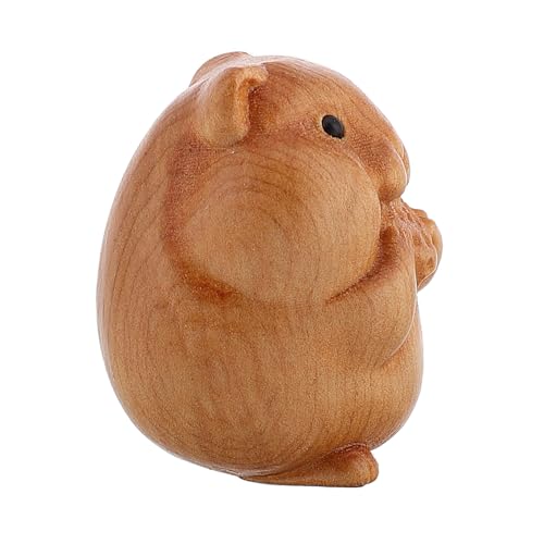 GETAJGHSD Mini-Hamster-Modell Füllen Reflektierendes Logo Hühnerspielzeug Mini- Süße Spülmaschine Schneckenzubehör Kleine Duftende Zigarette Hölzern Light Brown von GETAJGHSD