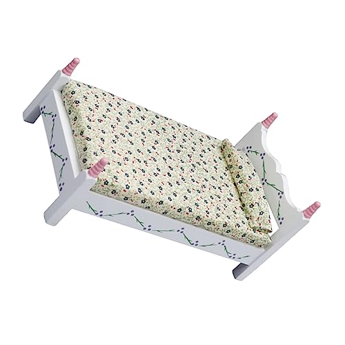 GETAJGHSD Mini Hausbett Miniatur Einzelbett Mini Schlafzimmermöbel Micro-Szene Ornament von GETAJGHSD