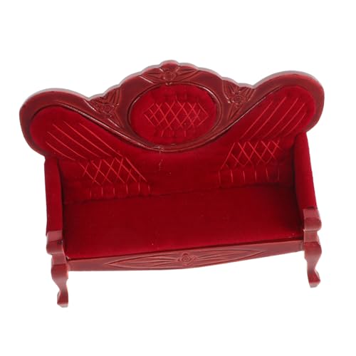 GETAJGHSD Mini Möbelmodell, Mini Holzstuhl, Puppencouch, Puppenhaus Miniaturmöbel, Mini Puppenstühle, Sofa, Ornament, Puppenhaus Miniaturmöbel, Feengarten Zubehör, Miniatur Zeug von GETAJGHSD