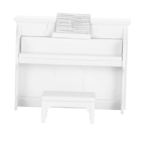 GETAJGHSD Miniatur Klavier mit Hocker Puppenhaus Dekoration und Szene Requisiten für Sammler für DIY Modelle und Kreative Raumgestaltung von GETAJGHSD