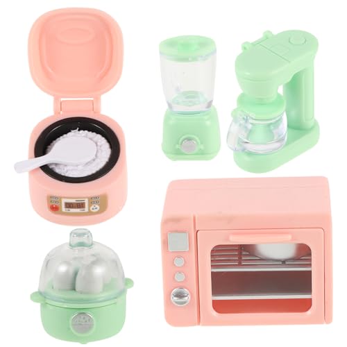 GETAJGHSD Miniatur Küche für Puppenhaus von Küchengeräten für Einschließlich Elektrischer Herd Toaster und Mixer für Rollenspiele und Kreative Dekoration von GETAJGHSD